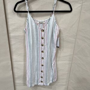Rip Curl Classic Surf Striped Button Sunny Stripe Dress Size XS NEW‎ NWT